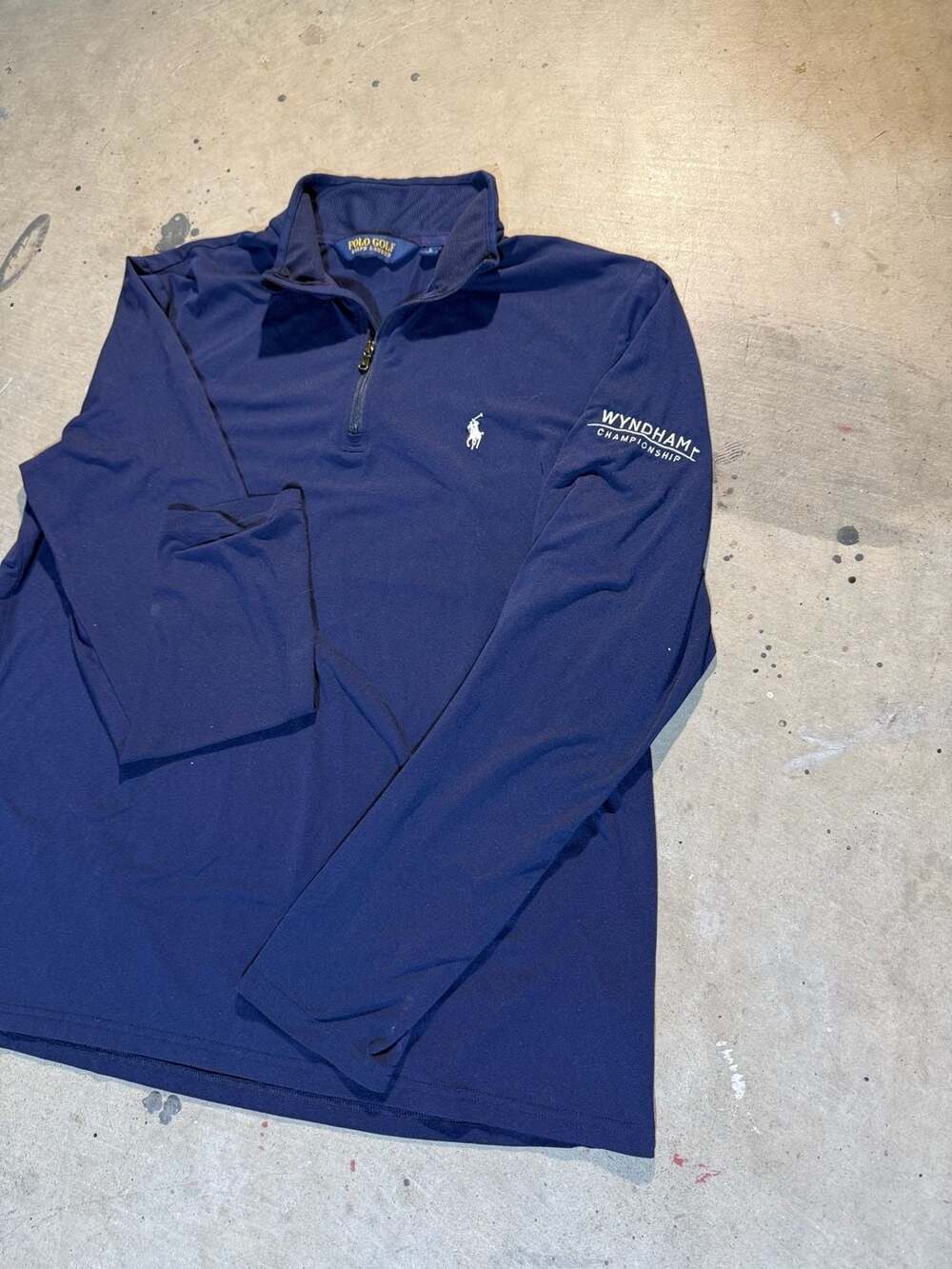 Polo Golf Ralph Lauren 1/2-Zip Pullover Size L Navy Wyndham Championship
